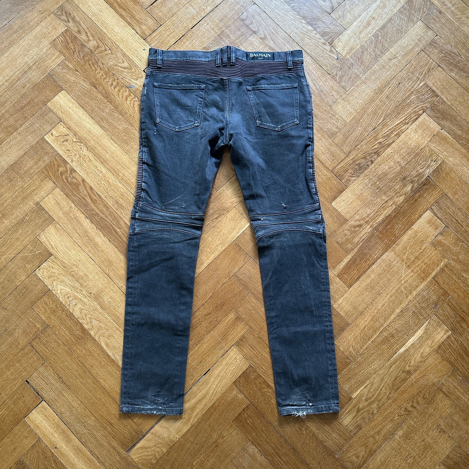 Balmain Cotton Denim Jeans In Gray | ModeSens